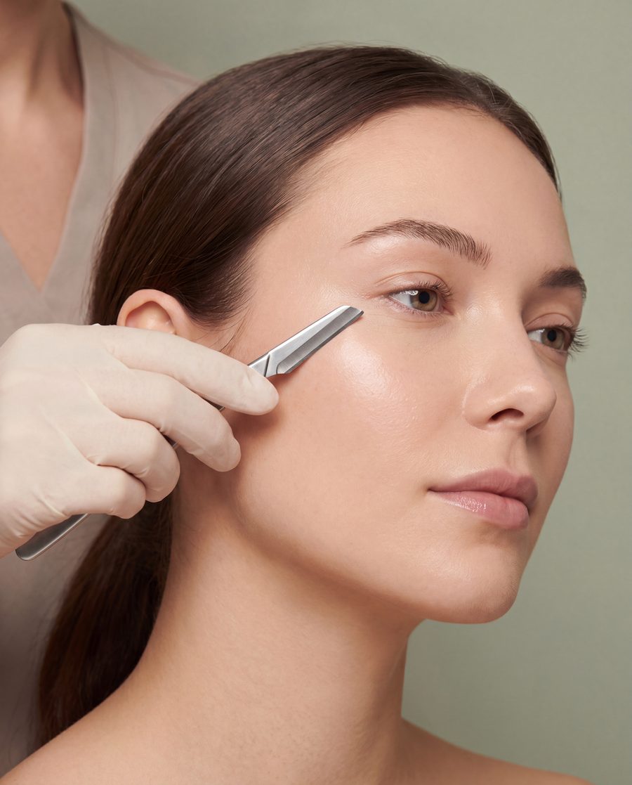 Dermaplaning treatment at Fine Lines Aesthetic Salon